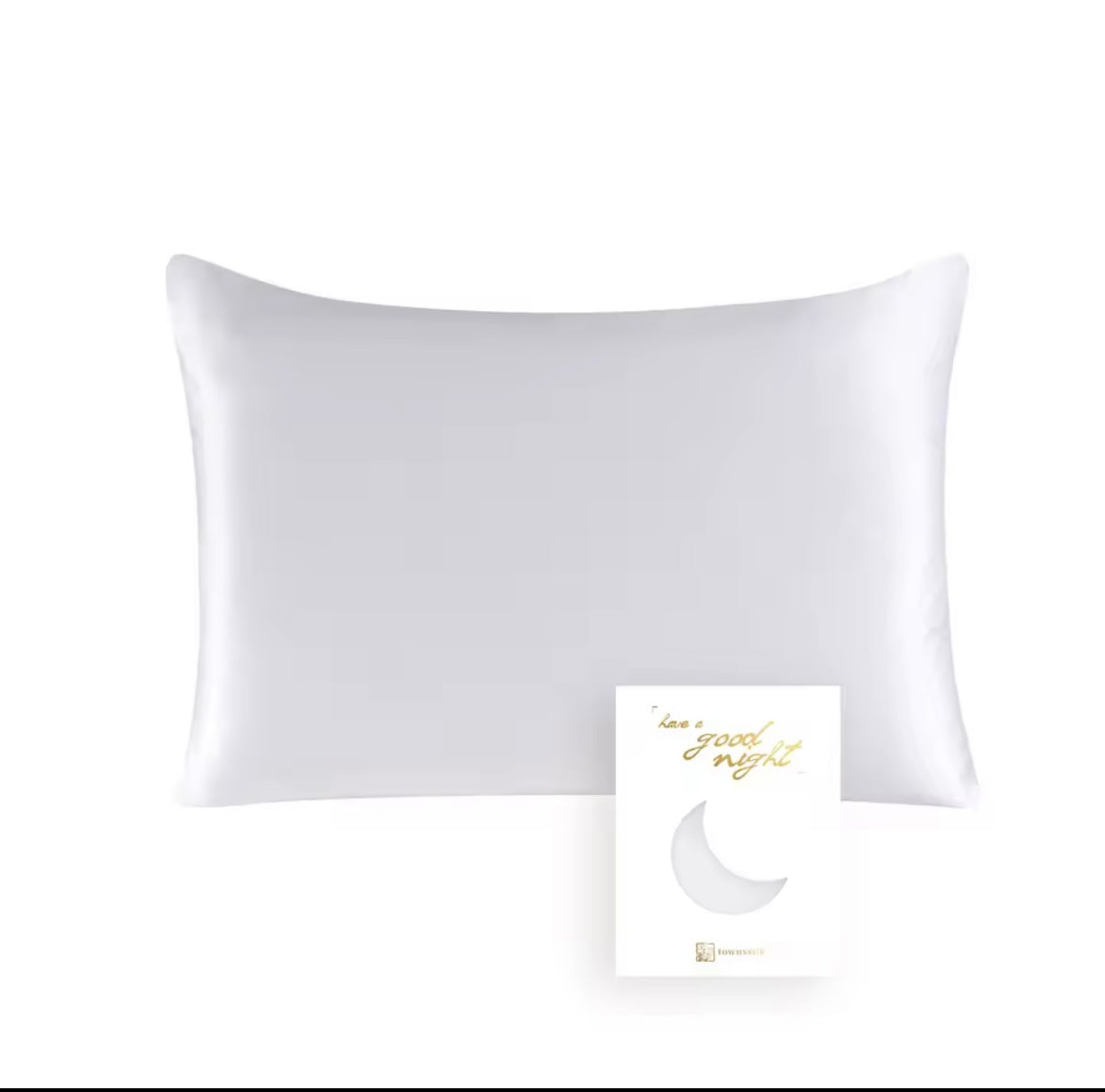 1x Pure Silk Pillowcase Natural Mulberry Silk with Hidden Zipper Soft Breathable Good for Hair&Skin