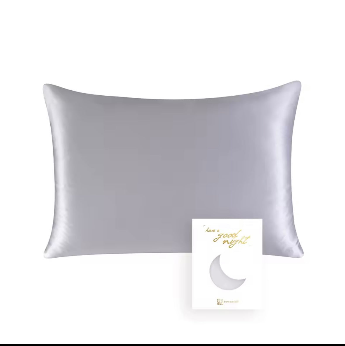 1x Pure Silk Pillowcase Natural Mulberry Silk with Hidden Zipper Soft Breathable Good for Hair&Skin