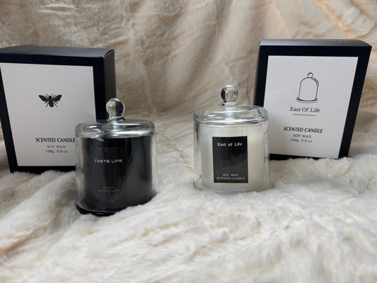 Soy Wax Scented Candle White & Black Edition Aromatherapy Candle For Home, Office, Gifts